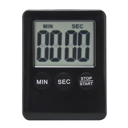 Digital timer med magnet - Kökstimer svart