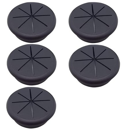 5 stk. skrivebordsgjennomføring i plast, skrivebordsgjennomføring, rund kabelgjennomføring