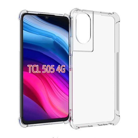 Telefonfodral för TCL 505, Fyra Hörn Airbag Flexibelt TPU Telefonfodral