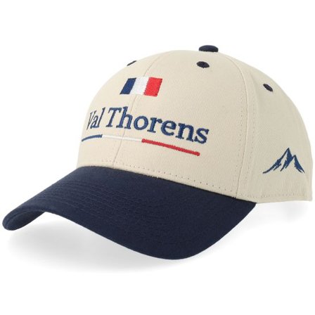 Iconic - Beige adjustable Keps - Val Thorens Blank Stone/Navy Adjustable @ Hatstore