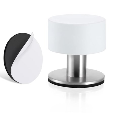 Dørstopp vegg gummi dørstopp ingen boring vegg og gulv selvklebende rustfritt stål dørstopp 1 stk