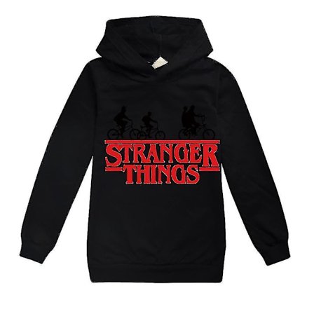 Stranger Things Tema Teenagere Casual Hættetrøjer Langærmet Hættetrøje Pullover Toppe