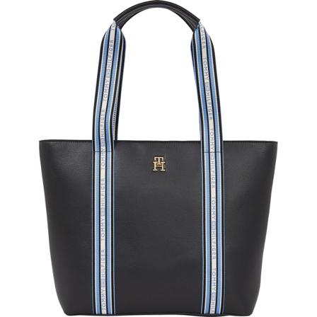 Tommy Hilfiger Shopper Tote Sort, Dame Håndtasker, Størrelse: ONE Size