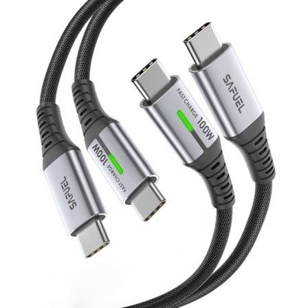 [2-pack 2 m 100 W] USB C till USB C-kabel 20V/5A PD QC 4.0 Snabbladdande USB C-kabel C-dataladdare för iPhone 15 Pro Max Samsung