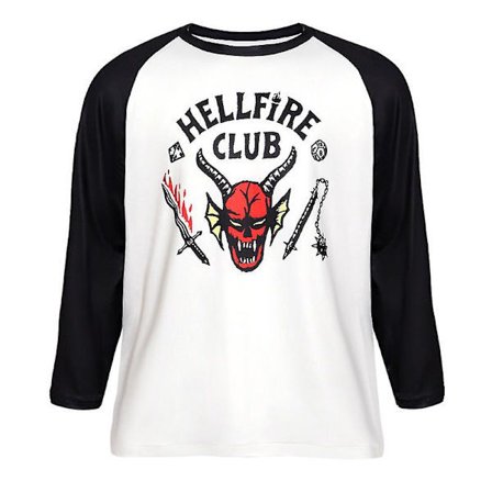 Aikuisten Lasten Stranger Things Kausi 4 Hellfire Club T-paita Pitkähihainen Paita Asu Aikuisille 3XL