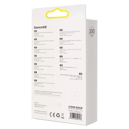Baseus Crystal Shine-kabel USB til Lightning, 2,4A, 2 m (lilla)