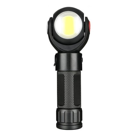 Genopladelig T6 + COB LED 360° roterende lommelygte med magnet