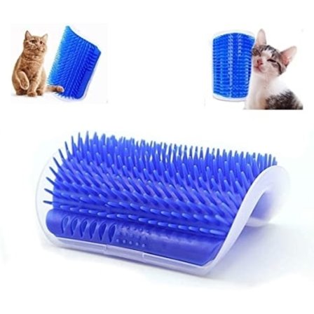 Hjørnebørste til katte, blå