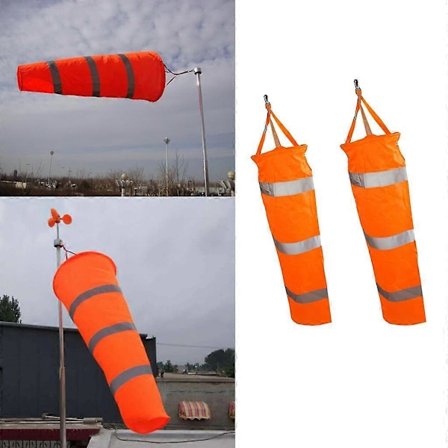 2 st Vindsocka Utomhus Vindstrumpa Reflexband Öljett A+B