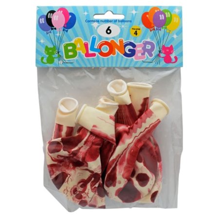 Balloner 30 cm Marmor Pink 6-pak