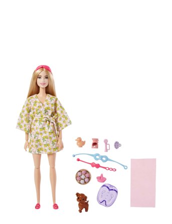 Barbie | Fashionistas Doll With Puppy, Kids Toys, Self-Care Spa Day | ONE SIZE