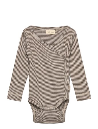 Petit Piao | Ppdian Body L/S Fold Over Stripe Noos | 44