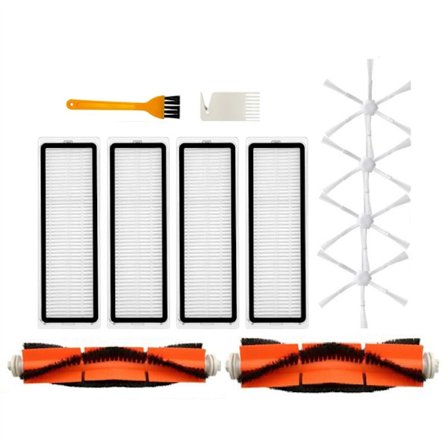 12-dels Tillbehörssats för Mi Vacuum Mop 2 STYTJ03ZHM Robotdammsugare Huvudsidoborste Hepa-filter