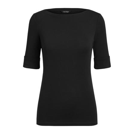 Ralph Lauren Boatneck Top Topp Sort, Dame, Størrelse: XL
