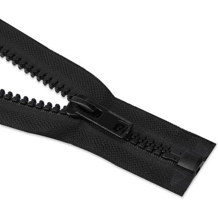 2 st dragkedjor, 10# 28 tum dragkedjor för sömnad, jacka dragkedja ersättning separering sömnad dragkedja, premium svart plast harts dragkedjor för 