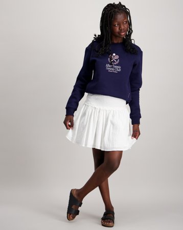 Scotch & Soda Textured cotton smocked skirt Hvit Skjørt Jente - Kids Brand Store