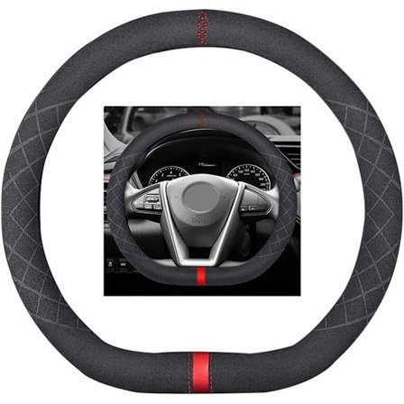 D-formad rattmuff i mocka, 37-38 cm mjukt läder Sp