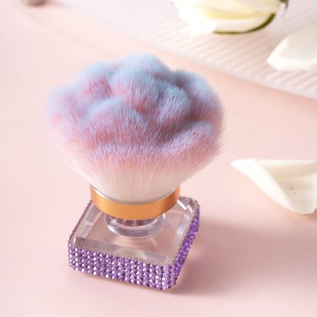 Nageldammborste, för borttagning av damm och smink, rengöringsverktyg för akrylnaglar, ljuslila