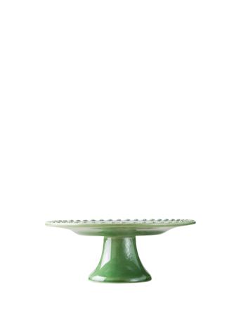 Daisy Cakeplate Large 35 Cm Home Tableware Serving Dishes Cake Platters Grøn PotteryJo