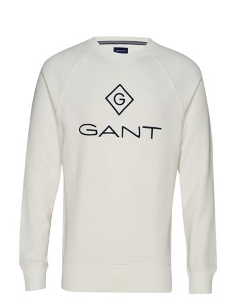 Lock Up C-Neck Sweat Sweat-shirt Genser Hvit GANT