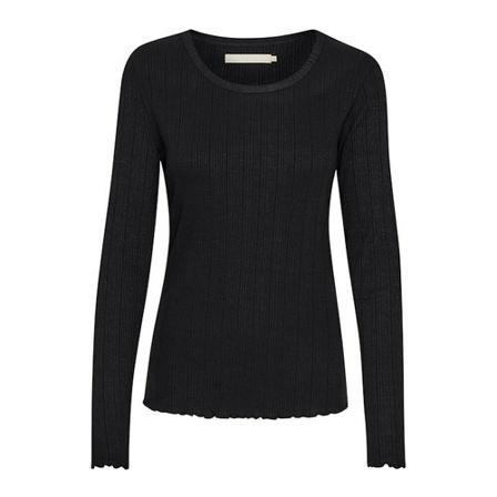 Karen by Simonsen Karen By Simonsen Candacekb Oneck Ls Toppe & T-Shirts 10103857 Meteorite Sort, Dame