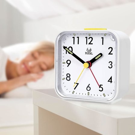 Tyst Analog Liten Reseväckarklocka Tyst Icke-Tickande Tablet