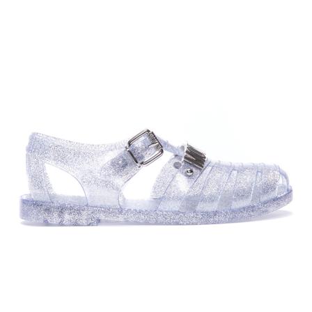 Moschino Flat Sandalen , Grijs , Dames , Maat: 40 EU