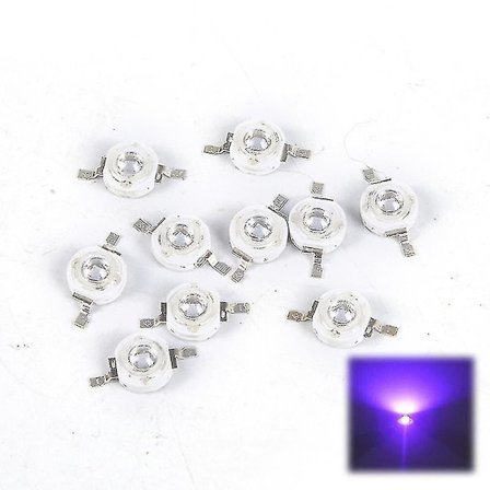 10 kpl 3W LED-lamppuja UV-valosiruilla 395nm LED-ultraviolettivalo