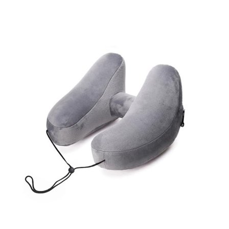 AIR oppustelig nakkepude rejsepude Gray