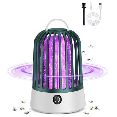 OBOSOE 2-i-1 USB-genopladelig Myggefælde & Insektdræber, UV-LED + Elektrisk Myggenet