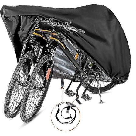 1 stk. Cykelovertræk til 2 eller 3 Cykler - Vandafvisende Udendørs Cykelovertræk - 210d Ripstop Materiale Giver Konstant Beskyttelse til Alle Typer af