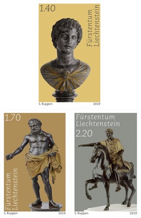 Liechtenstein - Fyrstens skatkammer Skulpturer - Postfrisk sæt 3v