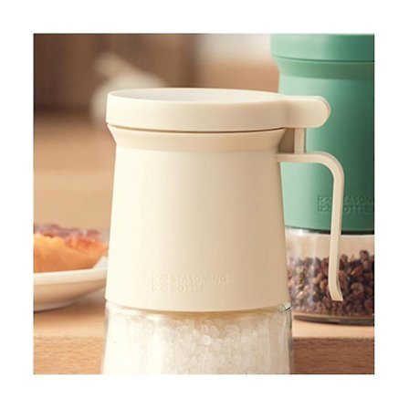 350ml Høytemperaturbestandig Glass Kryddersett Husholdningskjøkken Tilbehør Krydderboks Hvit