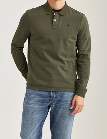 Morris Camden Ls Polo Shirt - Khaki green - XXXL