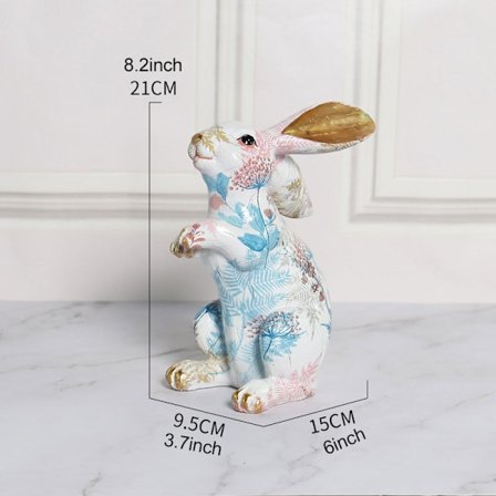 Harts Kaninfigurer Nordisk Djurprydnad Med Printed Inredning Hem Vardagsrum Inredning