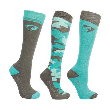 HyFASHION Barn/Barn Socks (3-pack) 12 UK Barn-4 UK Pacific Blue/Grå