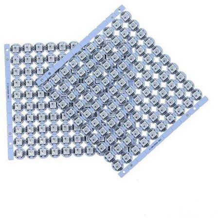 100 kpl WS2812B WS2812 LED-siru ja jäähdytyslevy 5V 5050 RGB WS2811 IC sisäänrakennetut pikselimittarit (valkoinen)