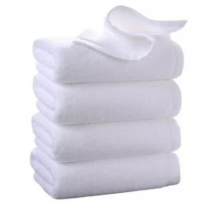 Badehåndklæde Absorberende Bomuld Blødt Hudvenligt Brusehåndklæde til Hjemmet Hotel Skønhedssalon Hvid