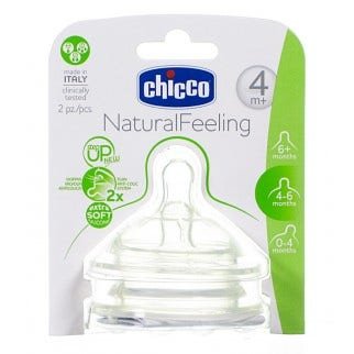 Chicco Tettarella Natural Feeling 4m+ Flusso Regolabile 2 Pezzi
