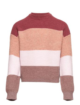 Kmgsandy L/S Stripe Pullover Knt Pullover Striktrøje Multi/mønstret Kids Only