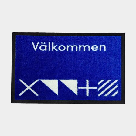 Tapis de bateau Bienvenue / Pavillons de signalisation nautique Moory Blue, rectangle, 60 x 43 cm