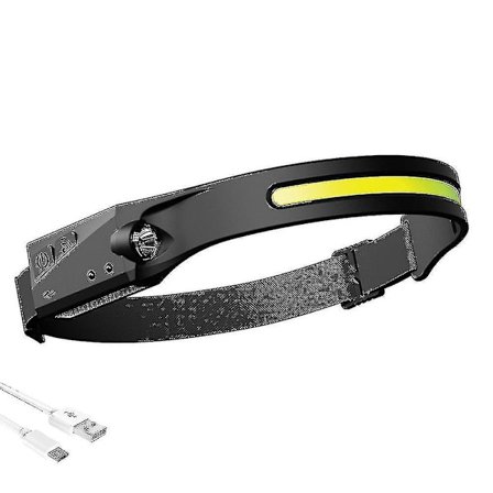 9000lm Mest Kraftig Hodelykt COB Hodelykt Vanntett Bevegelsessensor Arbeidslys Hodelykter USB Oppladbar Hodelykt