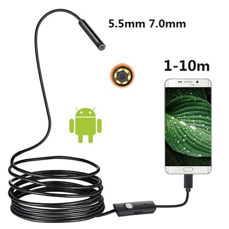 7MM 6 LED Endoskop Vanntett Borescope Inspeksjonskamera[GKS]