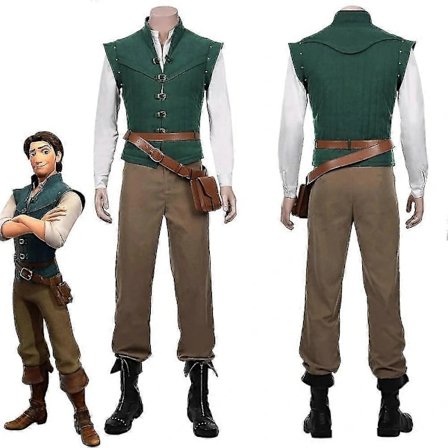 Rapunzel Flynn Rider Aikuisten Halloween Cosplay -asut XL-FF- XL
