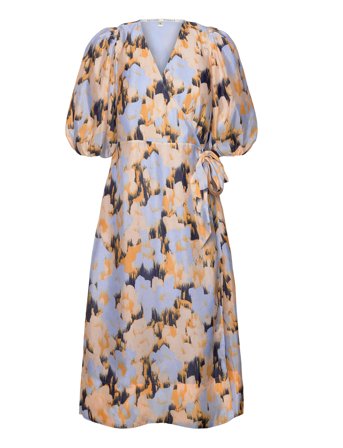 Marigold Wrap Dress Patterned Second Female