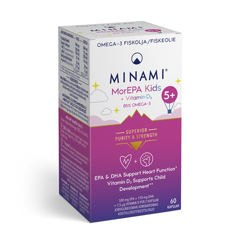 Minami Nutrition Omega-3 MorEPA Mini Kids 5+ 60 kapslar