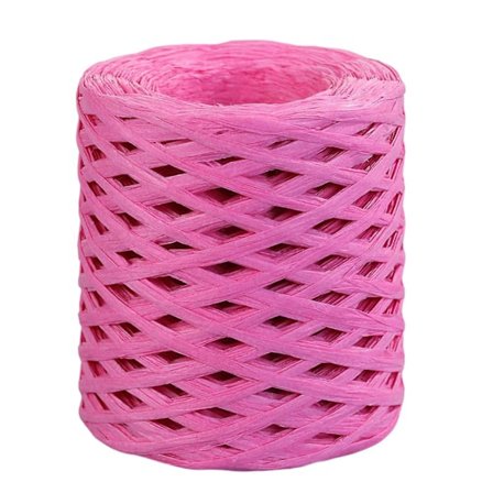 1 rulle papirgarn genanvendelig DIY klar tekstur håndstrikket indpakningsraffiastrå til festival