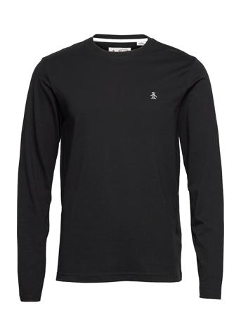 Small Logo Long Sleeve T-Shirt T-shirts Long-sleeved Svart Original Penguin