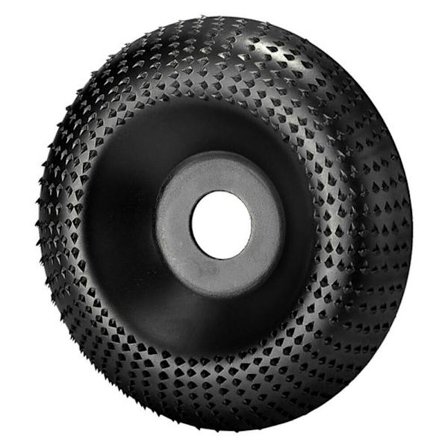 Träslipningsskiva Gravyrskiva Kolstål Vinkelslipsskiva 16 mm ID 100 mm OD, Svart