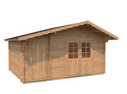 Palmako Emma Stuga 14,9 m²/inv. 14,2 m², brun impregnerad, Stugor & förråd